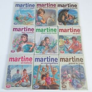 French Vintage Lot Of 9 Martine Story Books For Children Collection Farandole